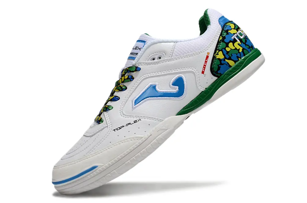 Joma Top Flex IC - White/Ocean Blue/Camouflage Green