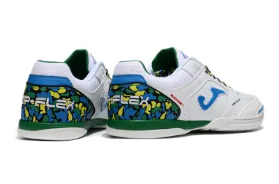 Joma Top Flex IC - White/Ocean Blue/Camouflage Green