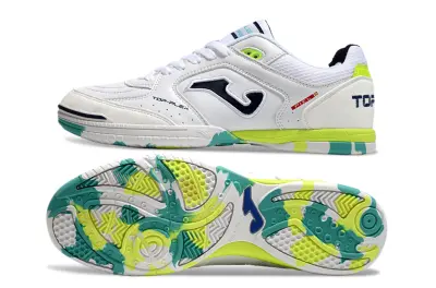 Joma Top Flex IC - White/Aqua Green/Lime Yellow