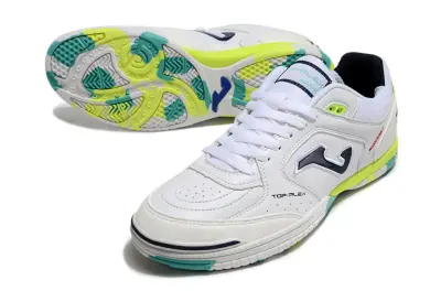 Joma Top Flex IC - White/Aqua Green/Lime Yellow