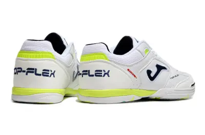 Joma Top Flex IC - White/Aqua Green/Lime Yellow