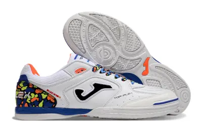 Joma Top Flex IC - White/Vibrant Blue/Neon Orange