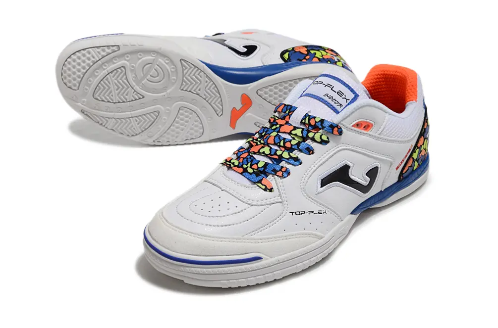 Joma Top Flex IC - White/Vibrant Blue/Neon Orange
