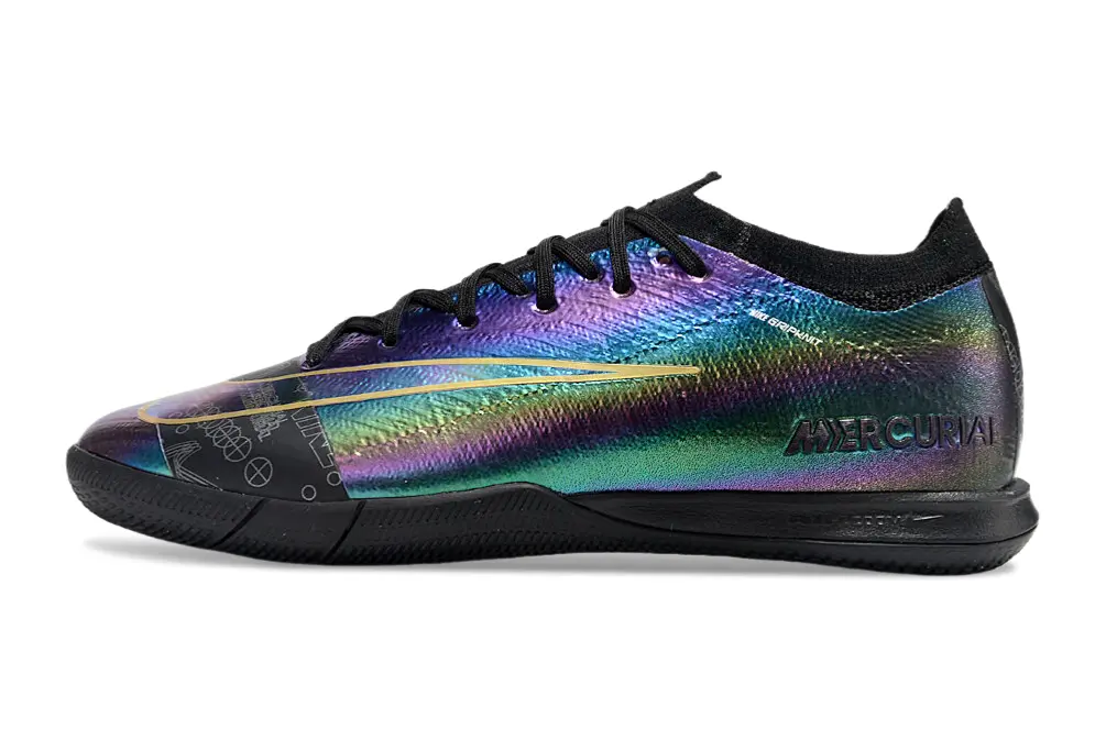 Nike Air Zoom Mercurial Vapor 16 Elite IC - Black/Iridescent Black/Iridescent Blue