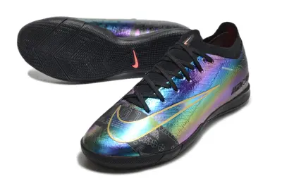 Nike Air Zoom Mercurial Vapor 16 Elite IC - Black/Iridescent Black/Iridescent Blue
