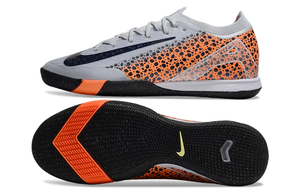 Nike Air Zoom Mercurial Vapor 16 Elite IC - Grey/Vibrant Orange/Deep Navy