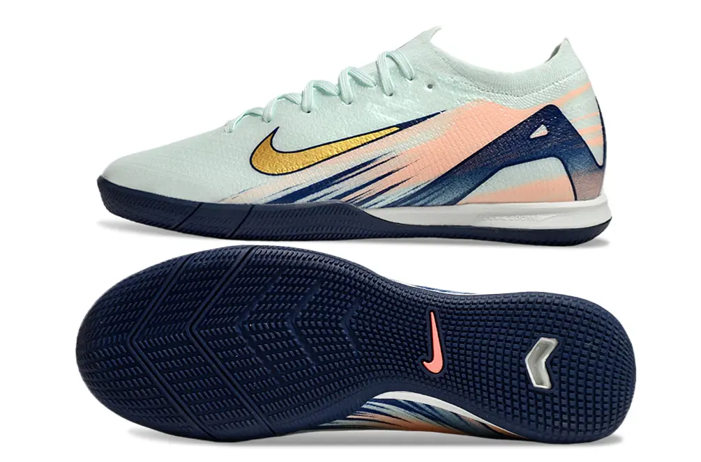Nike Air Zoom Mercurial Vapor 16 Elite IC - Mint/Navy Blue/Peach