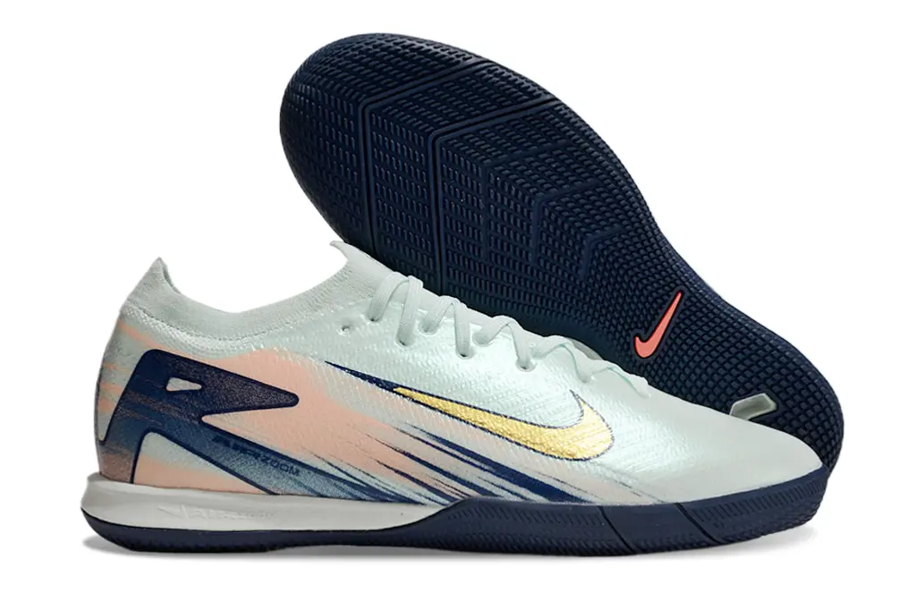 Nike Air Zoom Mercurial Vapor 16 Elite IC - Mint/Navy Blue/Peach
