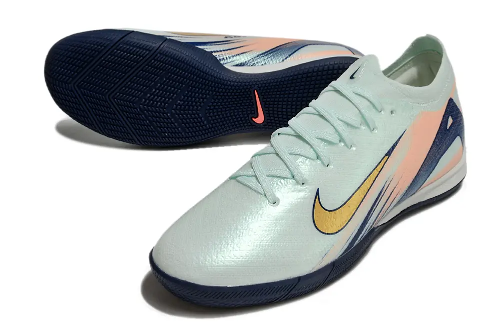 Nike Air Zoom Mercurial Vapor 16 Elite IC - Mint/Navy Blue/Peach
