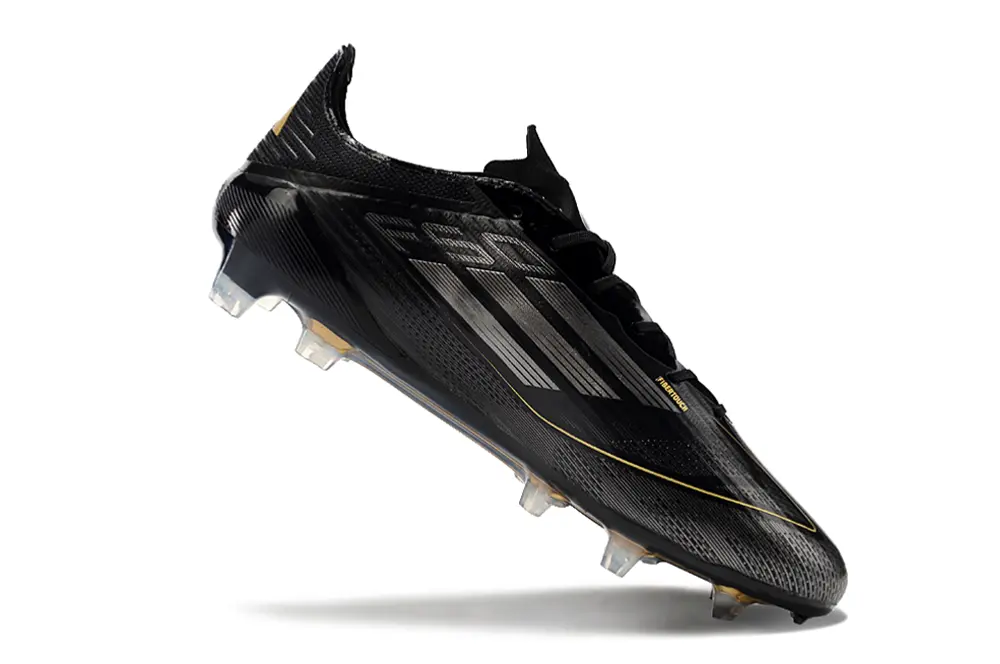 Adidas F50 Elite FG - Black/Gold Accent/Transparent Sole