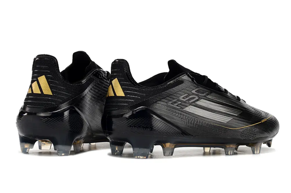 Adidas F50 Elite FG - Black/Gold Accent/Transparent Sole