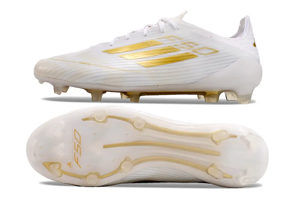 Adidas F50 Elite FG - White/Golden Accent/White Shine