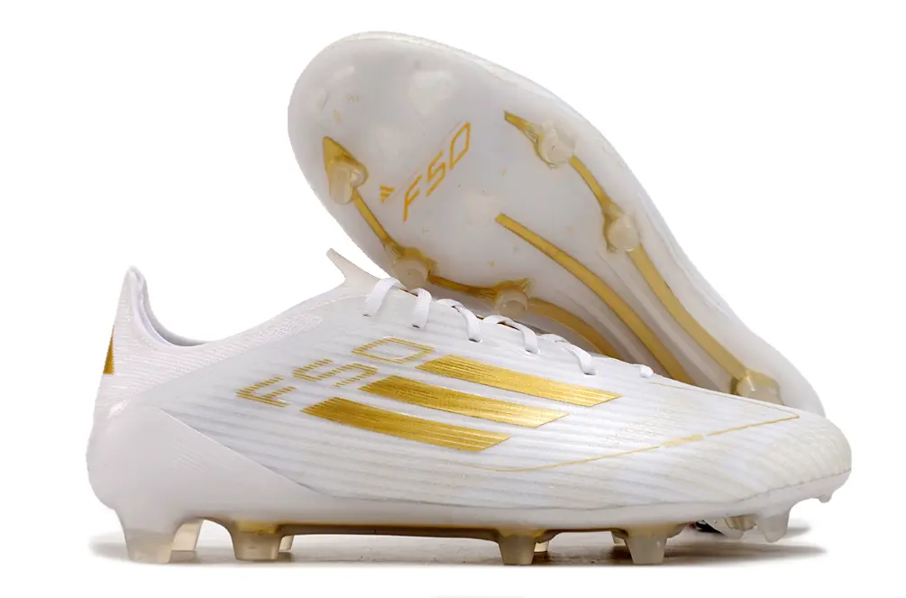 Adidas F50 Elite FG - White/Golden Accent/White Shine