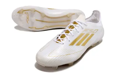 Adidas F50 Elite FG - White/Golden Accent/White Shine