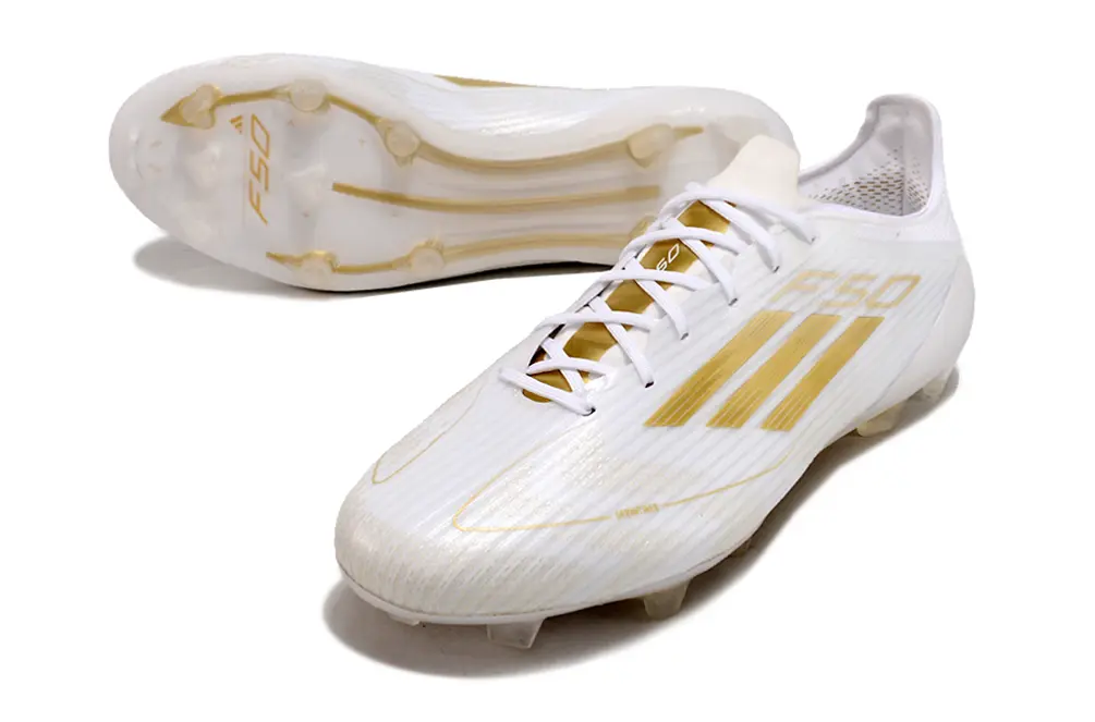 Adidas F50 Elite FG - White/Golden Accent/White Shine