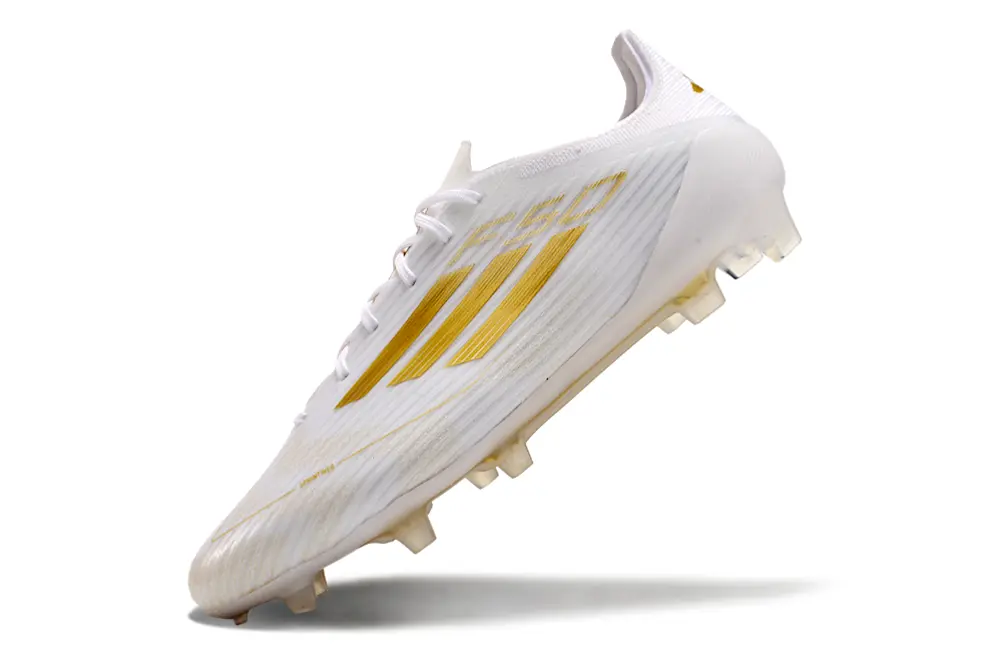 Adidas F50 Elite FG - White/Golden Accent/White Shine