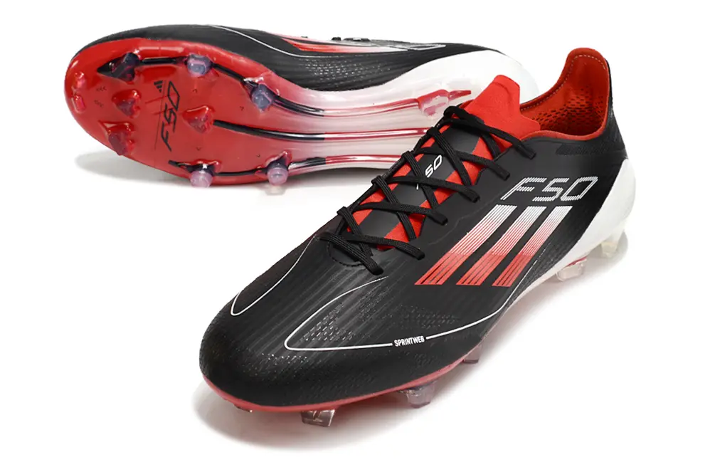 Adidas F50 Elite FG - Black/Fiery Red/White