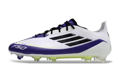 Messi x Adidas F50 Elite FG - White/Vibrant Purple/Luminous Yellow