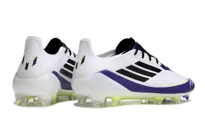 Messi x Adidas F50 Elite FG - White/Vibrant Purple/Luminous Yellow