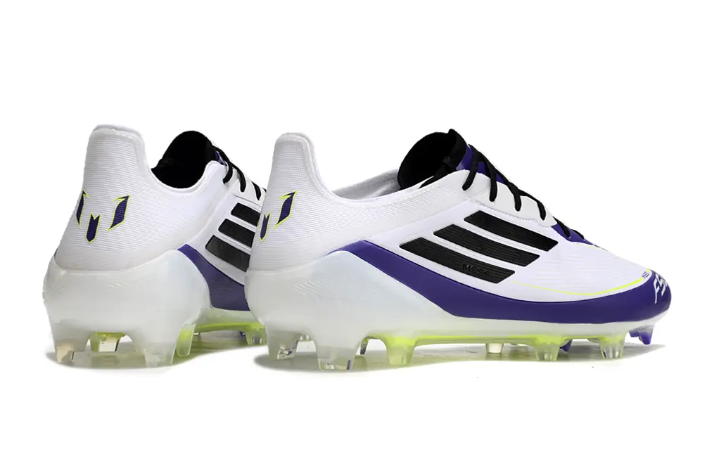 Messi x Adidas F50 Elite FG - White/Vibrant Purple/Luminous Yellow