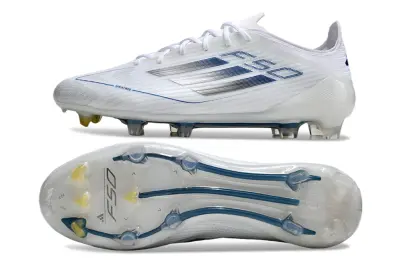 Adidas F50 Elite FG - White/Sky Blue/Metallic Silver
