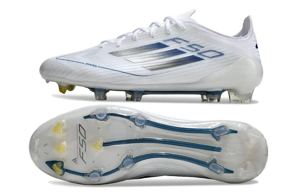 Adidas F50 Elite FG - White/Sky Blue/Metallic Silver