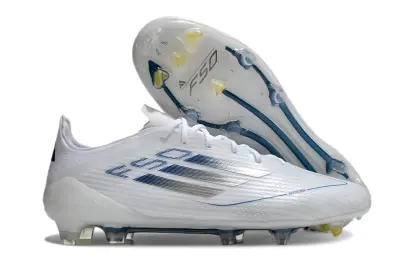 Adidas F50 Elite FG - White/Sky Blue/Metallic Silver