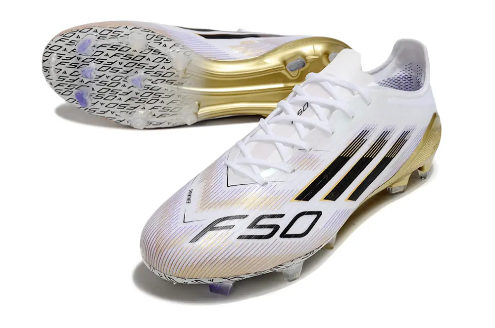 Adidas F50 Elite FG - White/Gold/Black