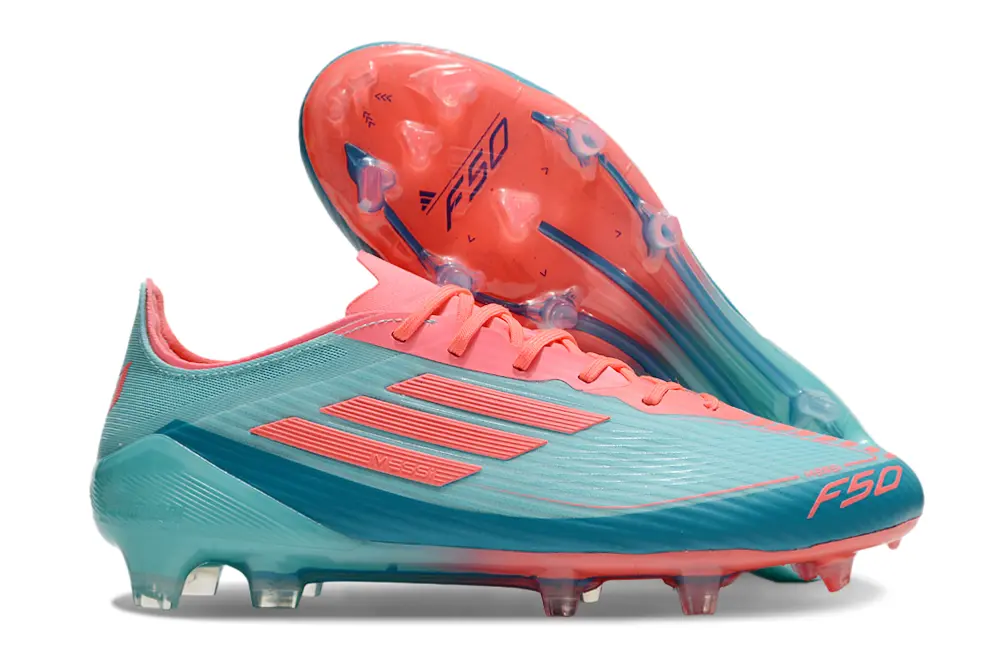 Messi x Adidas F50 Elite FG - Teal/Coral Crush/Sky Blue