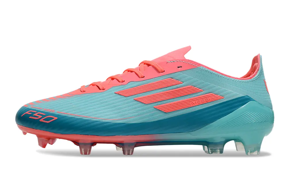 Messi x Adidas F50 Elite FG - Teal/Coral Crush/Sky Blue