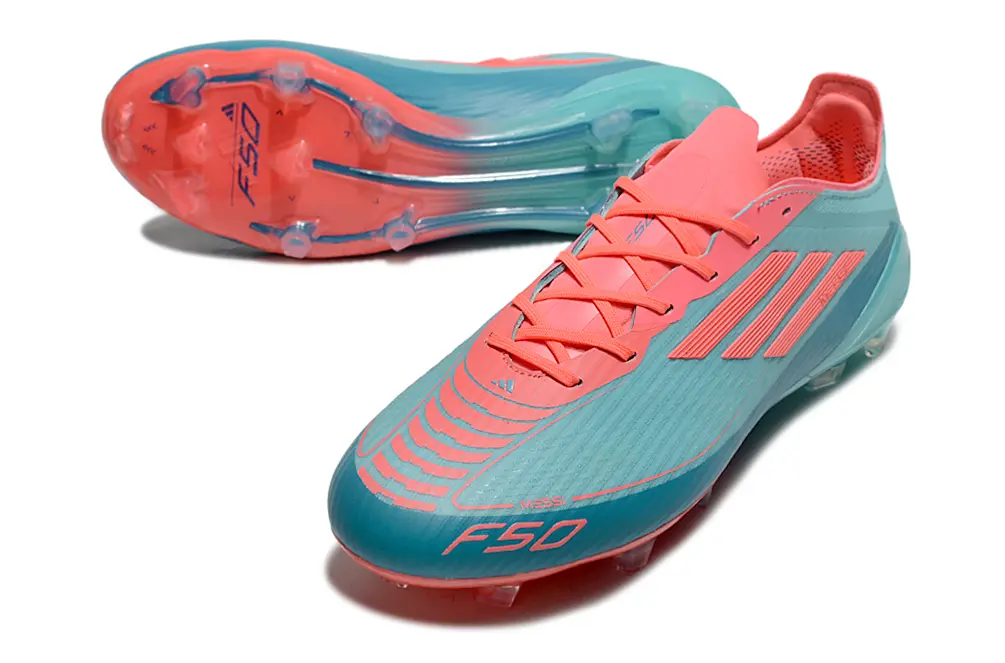 Messi x Adidas F50 Elite FG - Teal/Coral Crush/Sky Blue