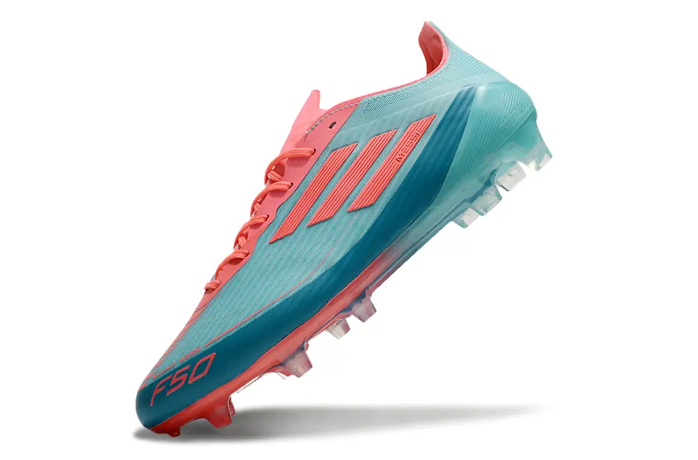 Messi x Adidas F50 Elite FG - Teal/Coral Crush/Sky Blue