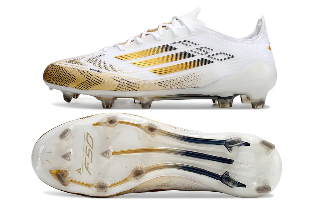 Adidas F50 Elite FG - White/Gleaming Gold/Clean White