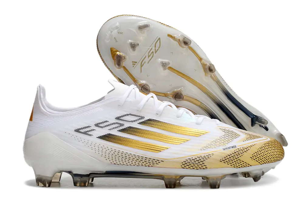 Adidas F50 Elite FG - White/Gleaming Gold/Clean White