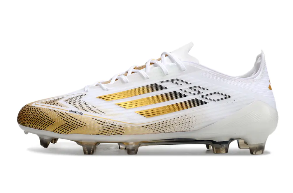 Adidas F50 Elite FG - White/Gleaming Gold/Clean White