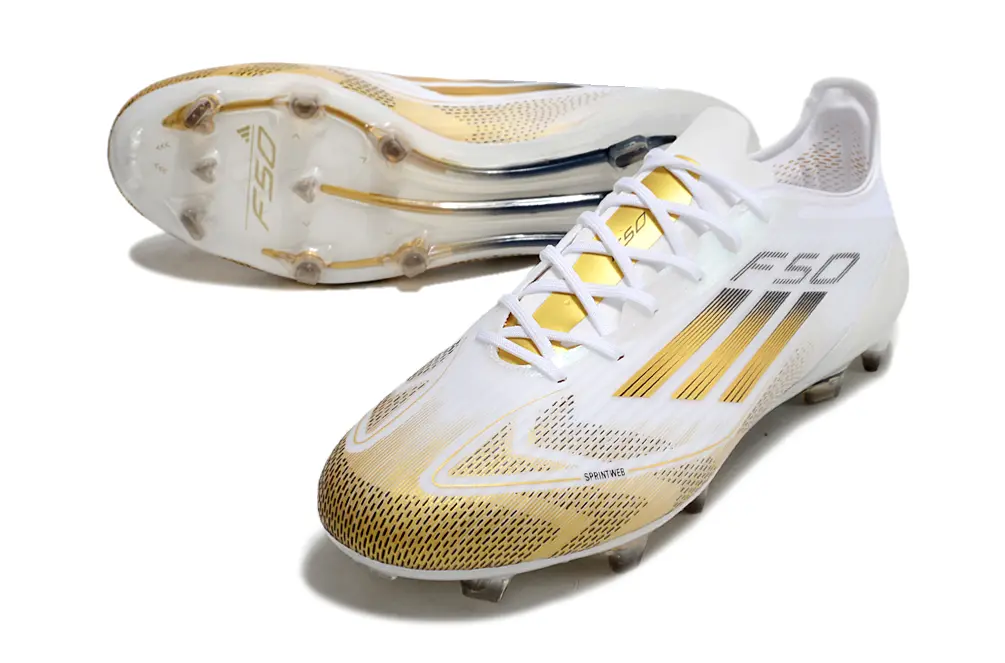 Adidas F50 Elite FG - White/Gleaming Gold/Clean White