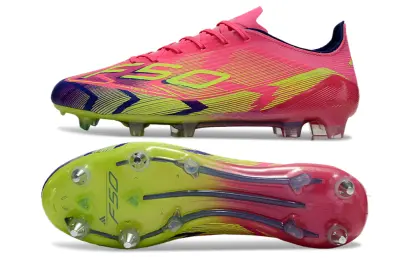 Adidas F50 Elite SG - Pink/Neon Yellow/Navy Blue