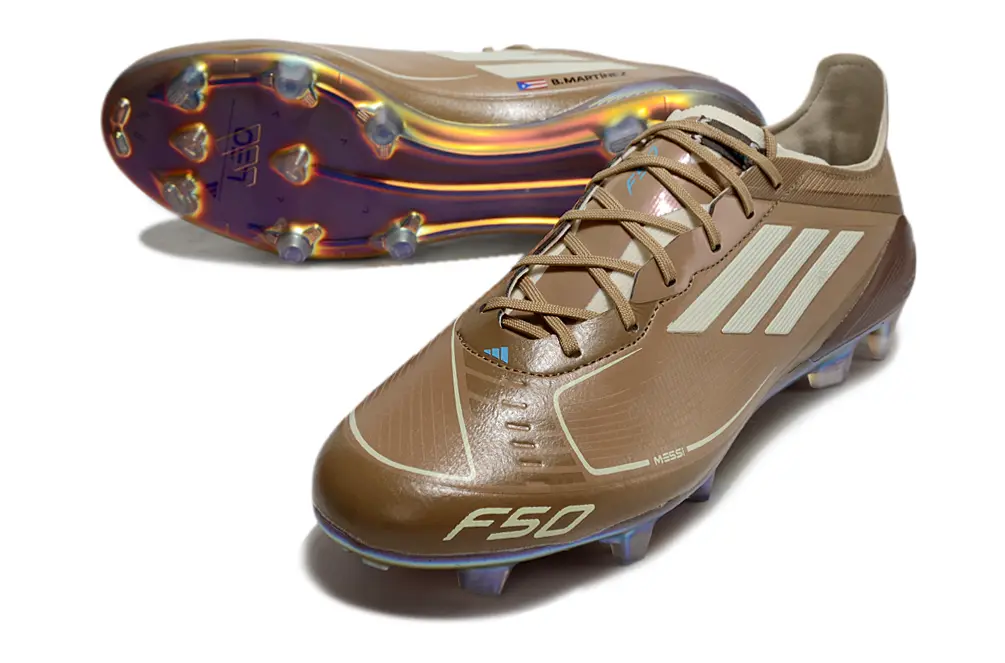 Bad Bunny x Messi x Adidas F50 Elite FG - Brown/Rich Earth/Golden Accents