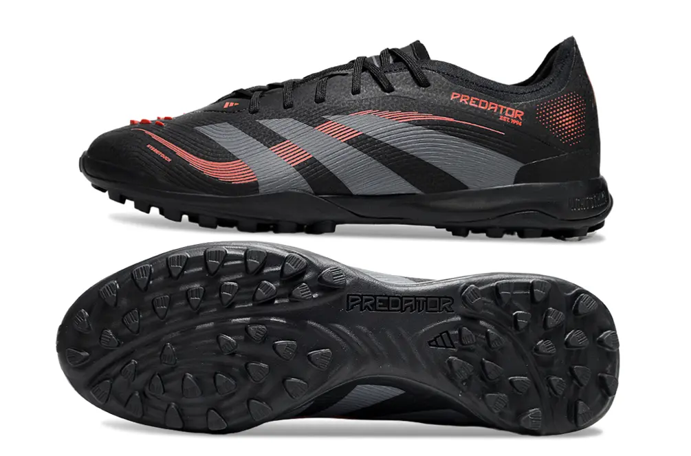 Adidas Predator 25 Elite TF - Black/Crimson Red/Grey Shade