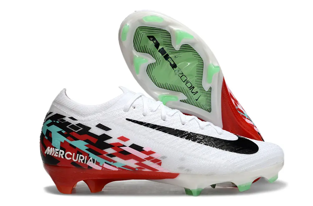 Nike Air Zoom Mercurial Vapor 16 Elite FG - White/Bright Red/Teal Green