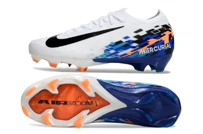 Nike Air Zoom Mercurial Vapor 16 Elite FG - White/Vibrant Blue/Fiery Orange