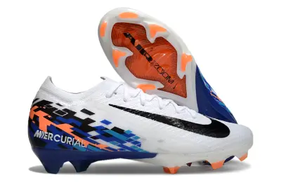 Nike Air Zoom Mercurial Vapor 16 Elite FG - White/Vibrant Blue/Fiery Orange