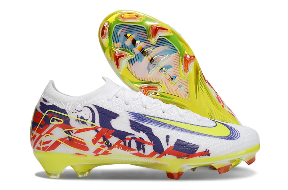 Nike Air Zoom Mercurial Vapor 16 Elite FG - White/Vibrant Yellow/Fiery Red