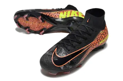Nike Air Zoom Mercurial Superfly 10 Elite FG - Black/Flame Orange/Electric Yellow