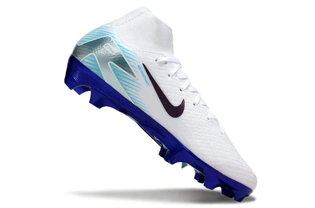 Nike Air Zoom Mercurial Superfly 10 Elite FG - White/Sky Blue/Deep Purple