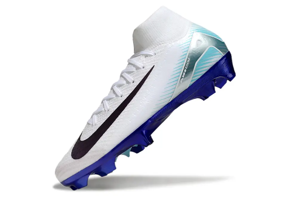 Nike Air Zoom Mercurial Superfly 10 Elite FG - White/Sky Blue/Deep Purple