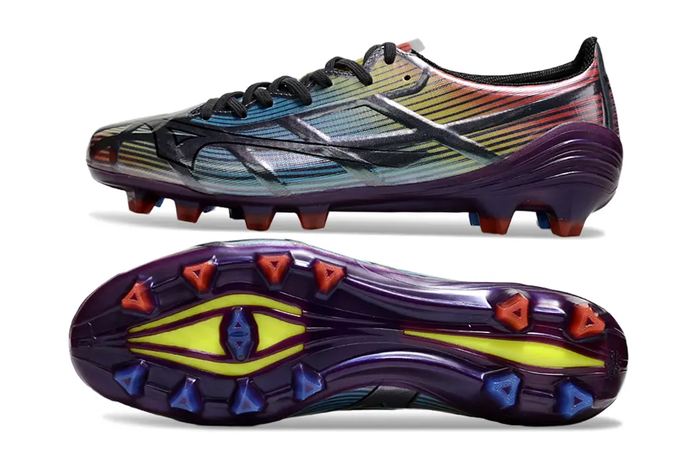 Mizuno Alpha Elite FG - Black/Vivid Red/Neon Yellow