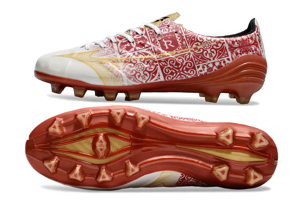 Mizuno Alpha Elite FG - Red/Gold Accent/White Base