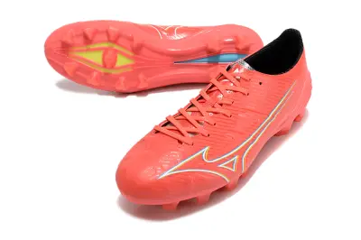 Mizuno Alpha Elite FG - Coral/Flamingo Pink/Sunny Yellow