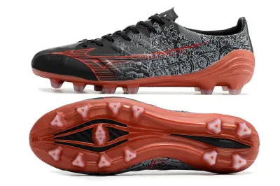 Mizuno Alpha Elite FG - Black/Fiery Red/Crimson Orange